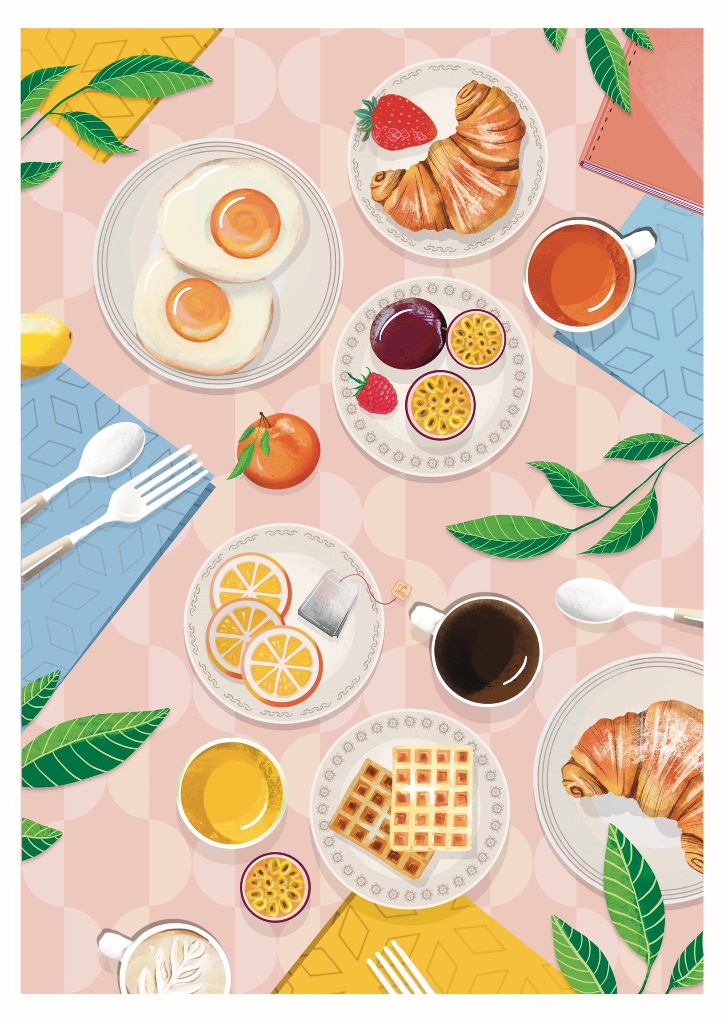 Breakfast Symphony Art Print