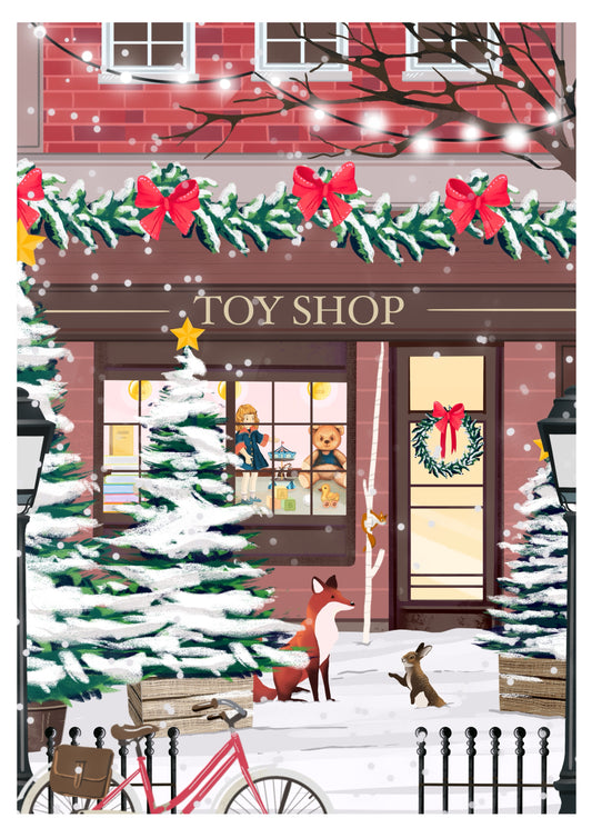 Christmas Toy Shop Print