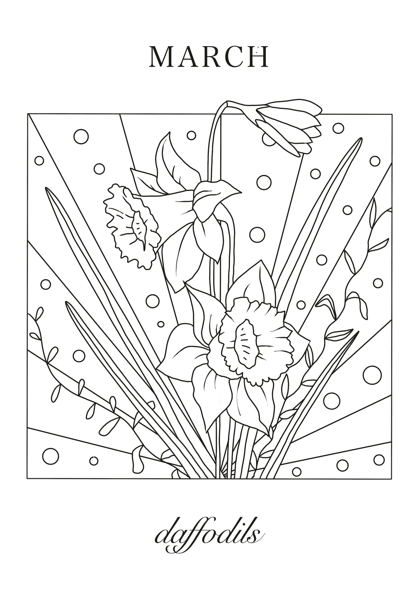 March Birth Flower Print