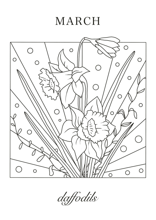 March Birth Flower Print